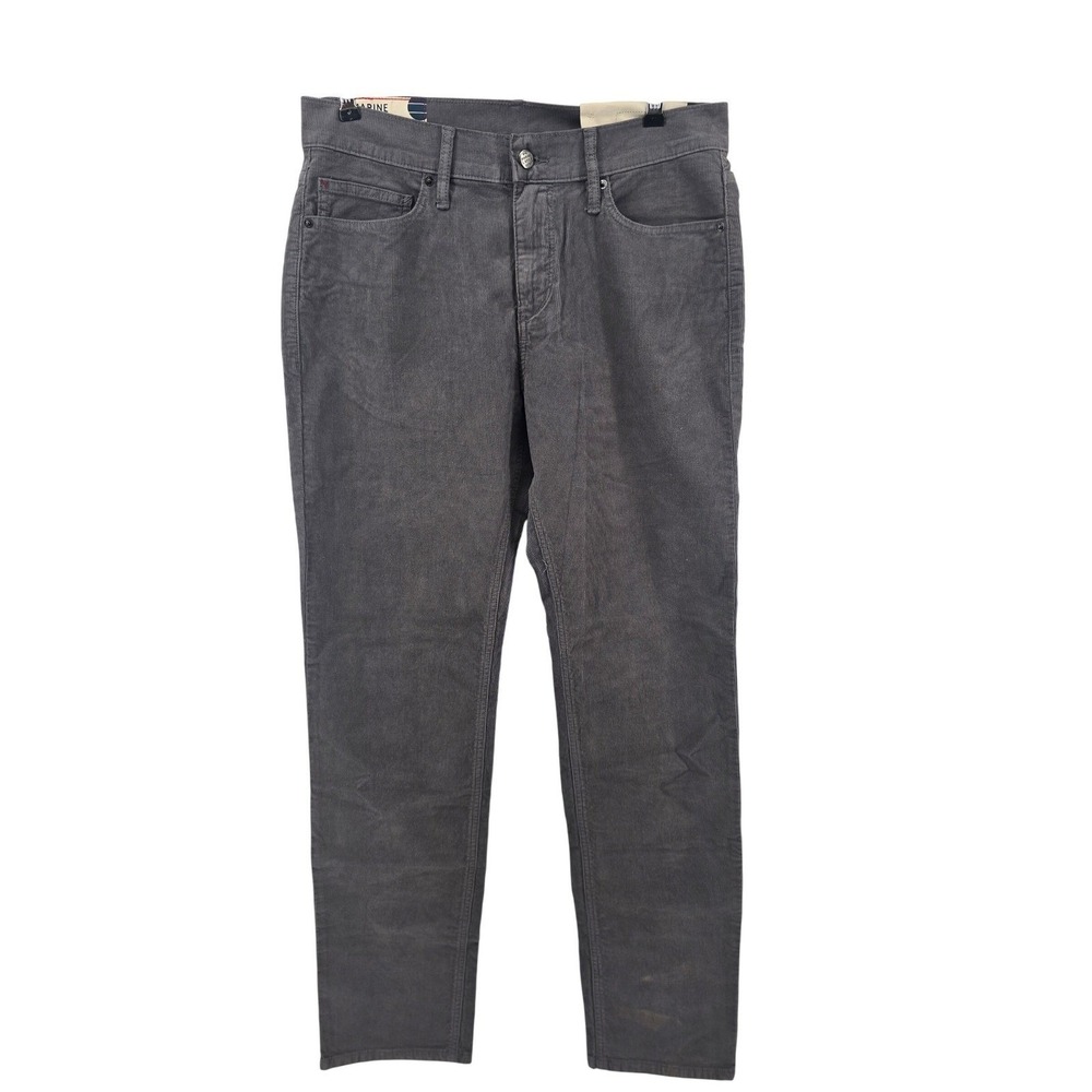 Marine Layer Corduroy Pants Mens 33x32 Gray Slim‎ Straight Stretch 5-Pocket